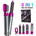 5-in-1 Hair Styler Hot Air Brush Volumizer Straightener Curler